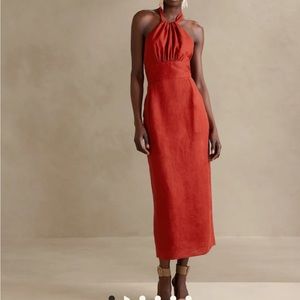LISA LINEN MIDI DRESS